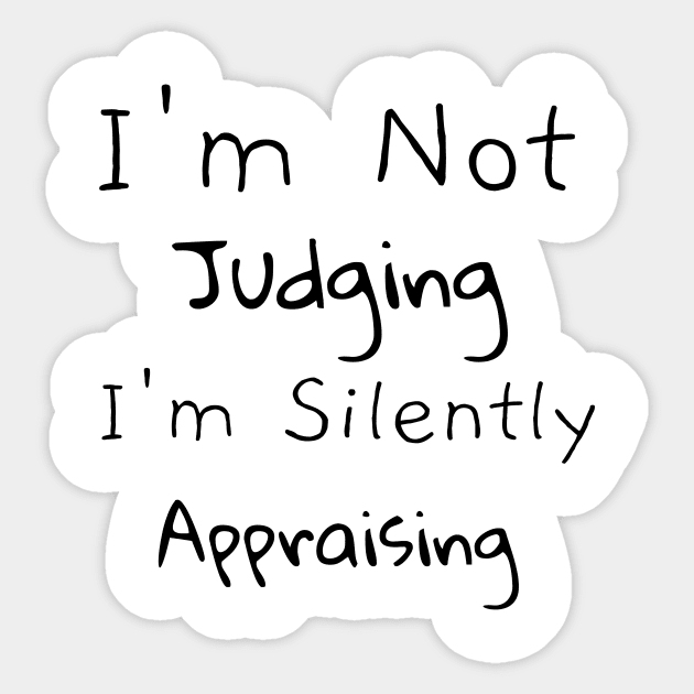 Funny judgmental silent appraisal Sticker by Hermit-Appeal